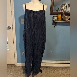 Old Navy, Striped, Linen Blend, Romper